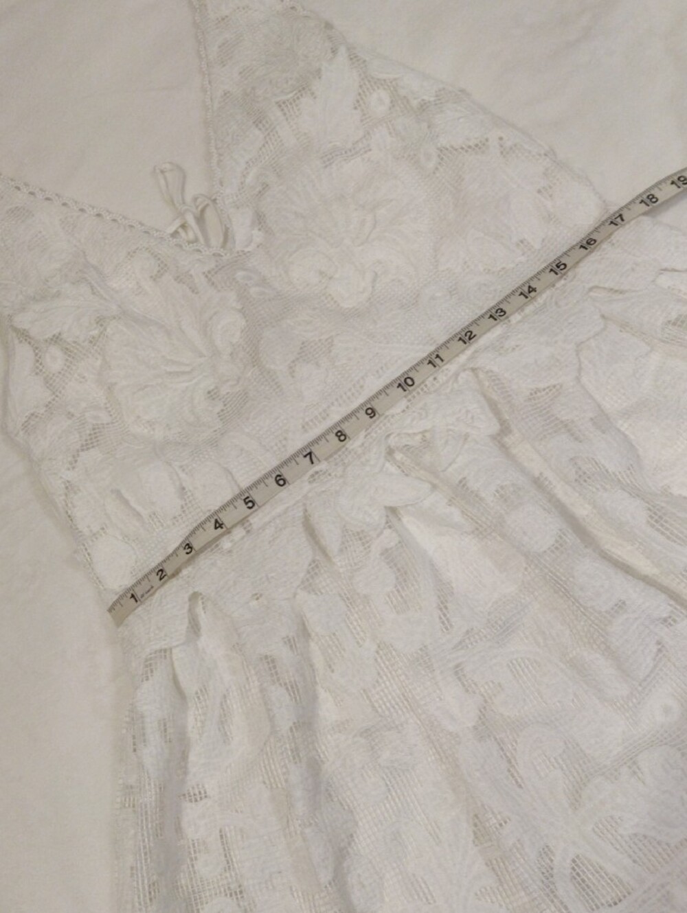 Anthropologie White Top with Subtle Red Stitch Detail - Picture 4 of 15